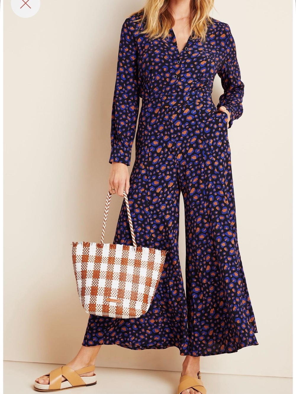 Anthropologie Loveland Wide-Leg Jumpsuit 8 Petite NWT
